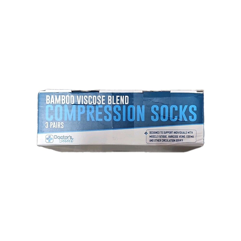 Doctor's Select Bamboo Viscose Blend Compression Socks Light Compression 3 Pairs